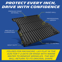 Michelin Tacoma 5 ft bed mat 2024¨C2026 highlighting raised edges and non-slip ridges