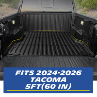 Michelin Tacoma 5 ft bed mat 2024¨C2026 installed in truck bed showing precise edge fit