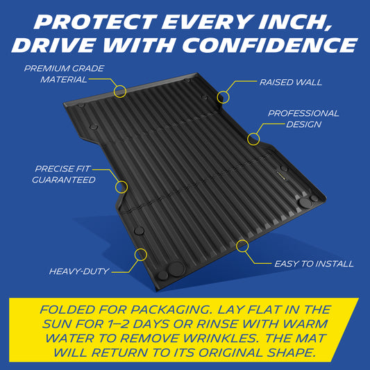 Michelin Truck Bed Mat for 2024-2026 Toyota Tacoma 6 FT, TPE Truck Bed Liner