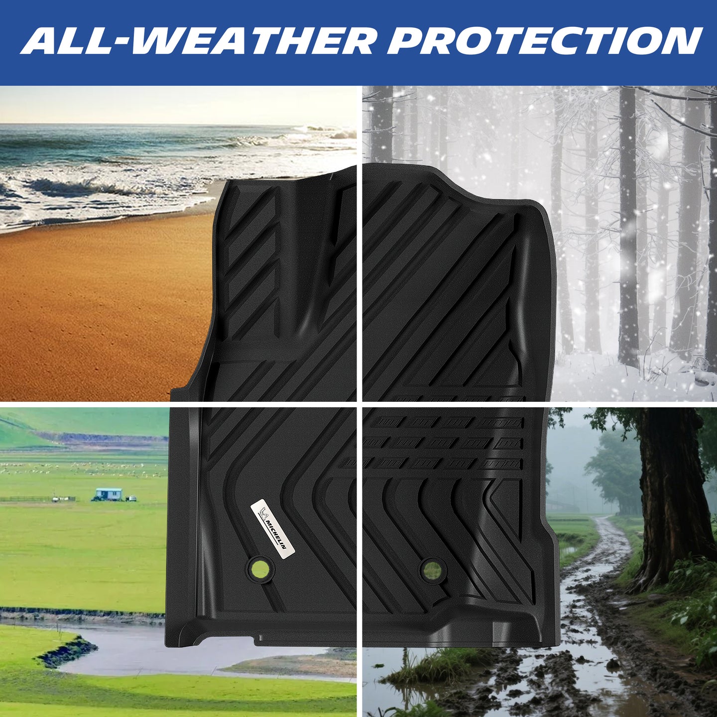 Michelin Tacoma Double Cab 3PCS 2024–2026 all weather protection scene