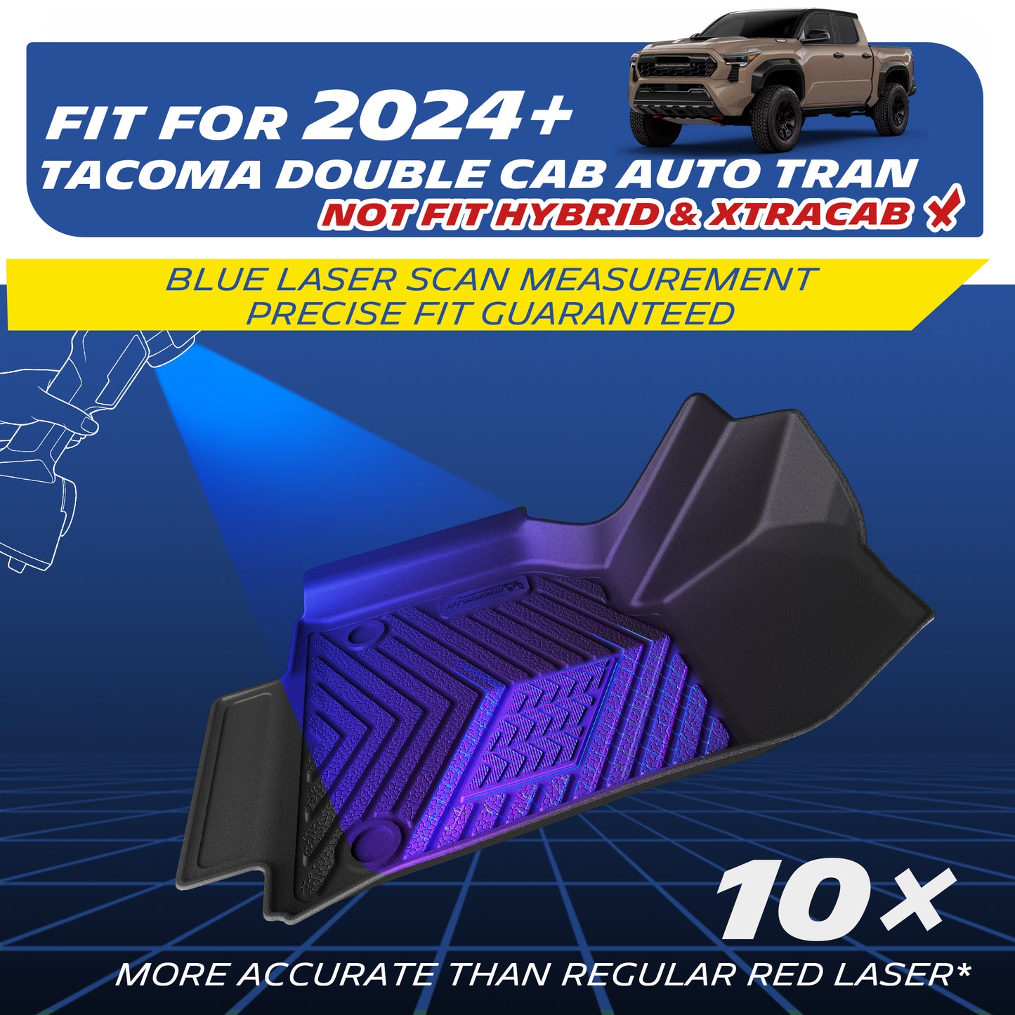 Michelin Tacoma Double Cab 3PCS 2024–2026 laser scan precision fit