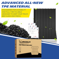 Michelin Tesla Cybertruck truck bed mat 2025-2026 with TPE pellets certification papers and retail packaging box