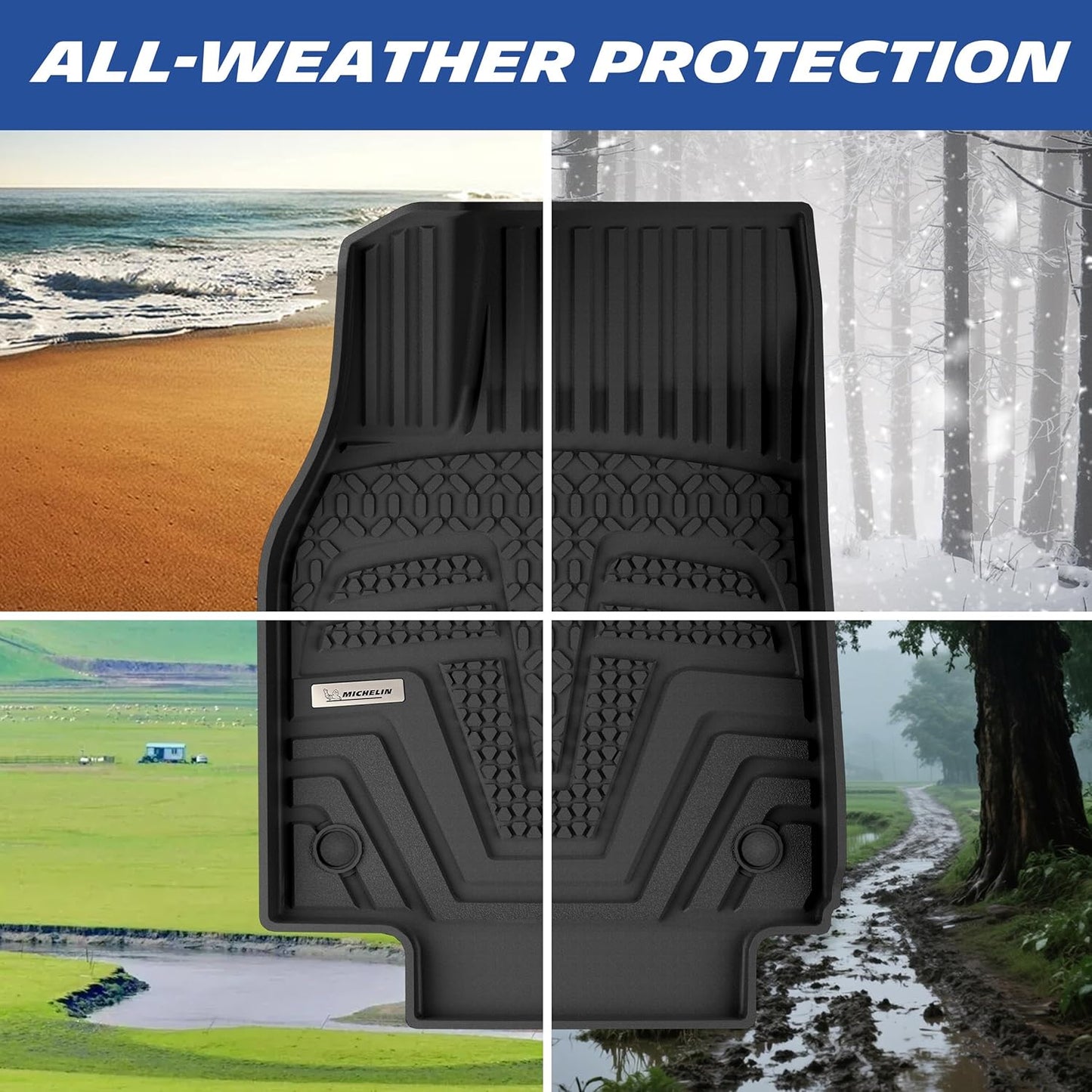 Michelin floor mats Tesla Model Y 5 Seater 2025 all weather use