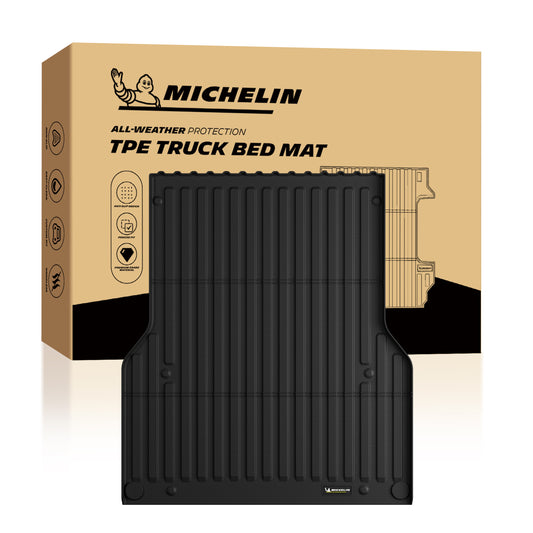 Michelin Toyota Tacoma 5 FT 2005¨C2023 bed mat displayed with branded packaging box and product layout