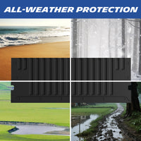 Michelin Toyota Tacoma 2024-2026 tailgate mat shown in beach snow grass and muddy road conditions for all weather use