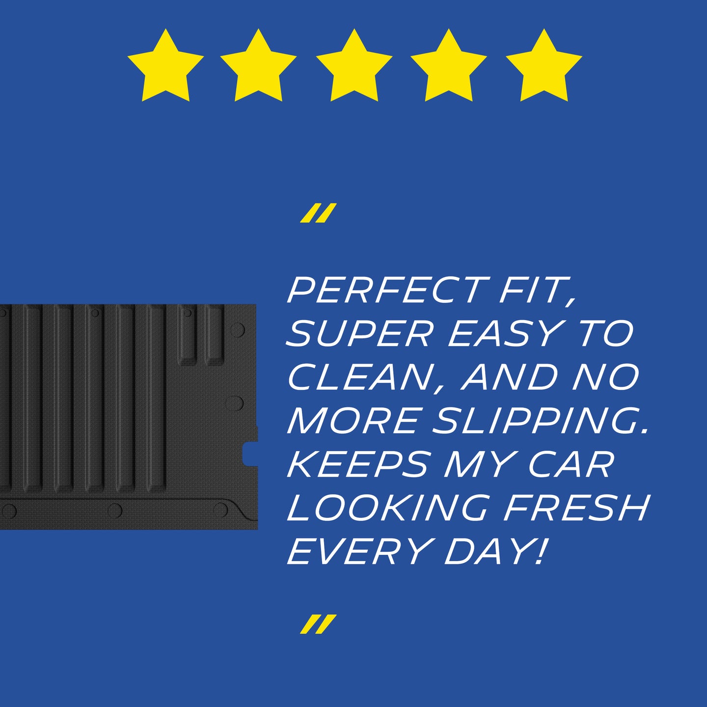 Michelin Toyota Tacoma 2024-2026 tailgate mat with five star rating and customer feedback about anti slip performance