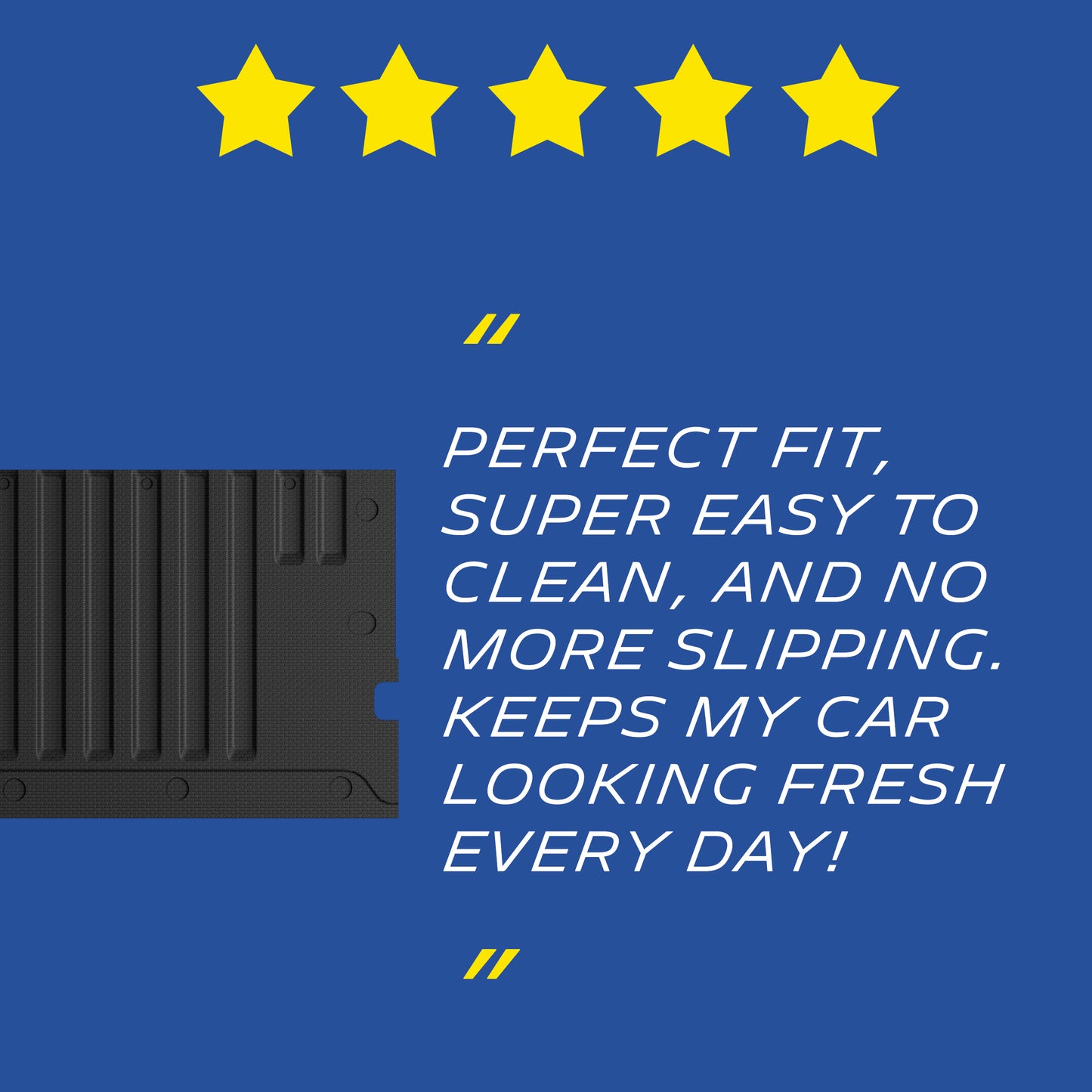 Michelin Toyota Tacoma 2024-2026 tailgate mat with five star rating and customer feedback about anti slip performance
