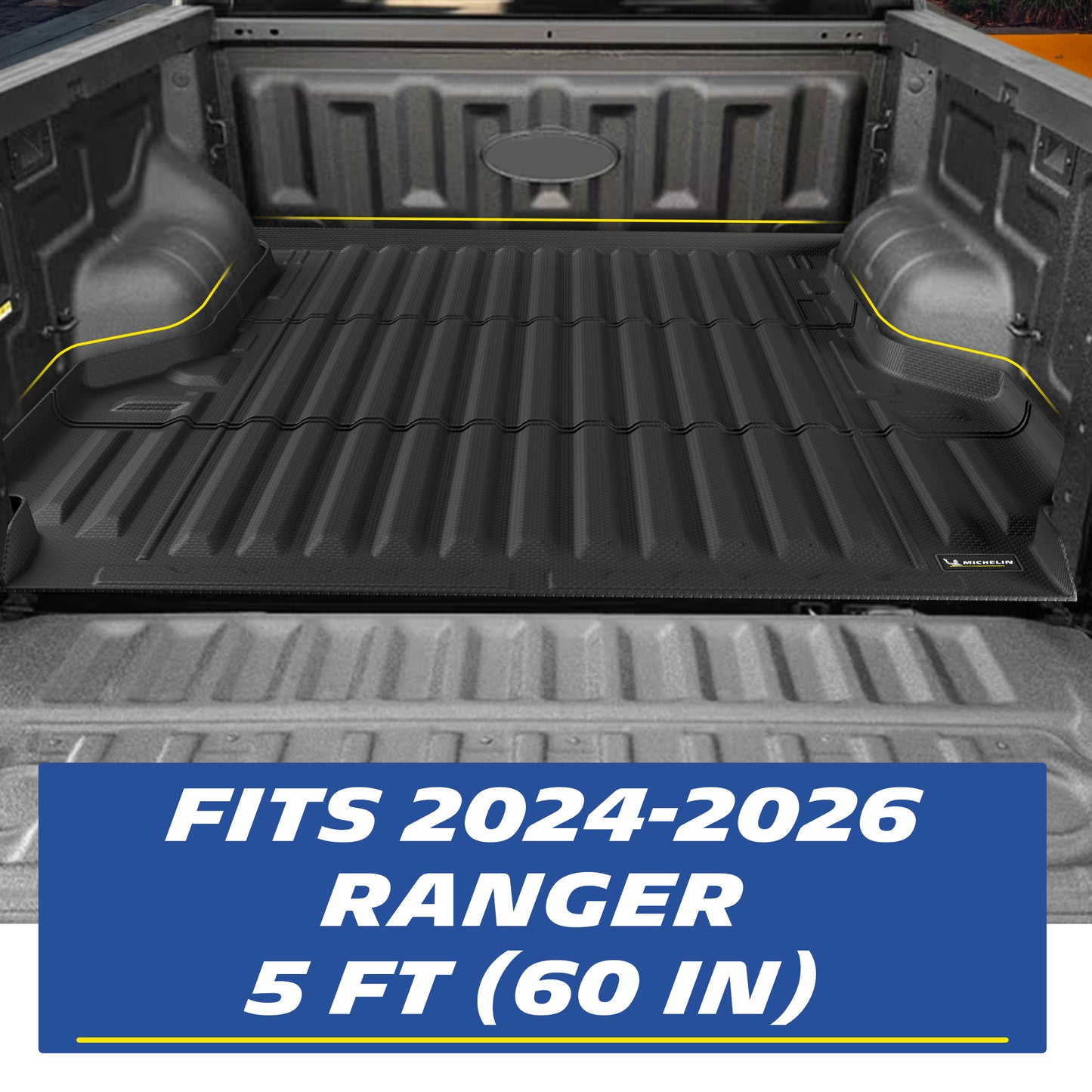 Michelin Toyota Tundra 5.5 FT 2007-2021 truck bed mat installed inside truck bed