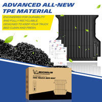 Michelin Toyota Tundra 5.5 FT 2007-2021 truck bed mat with TPE material pellets and packaging box