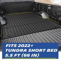 Michelin Toyota Tundra 5.5 FT 2022-2026 truck bed mat installed showing short bed precise fit