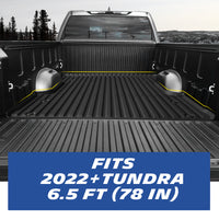 Michelin Toyota Tundra 6.5 FT 2022-2026 truck bed mat installed inside truck bed showing precise contour fit