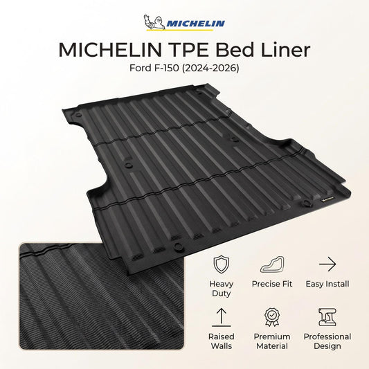 Michelin Truck Bed Mat for 2024-2026 Ford F-150 5.5 FT, TPE Truck Bed Liner