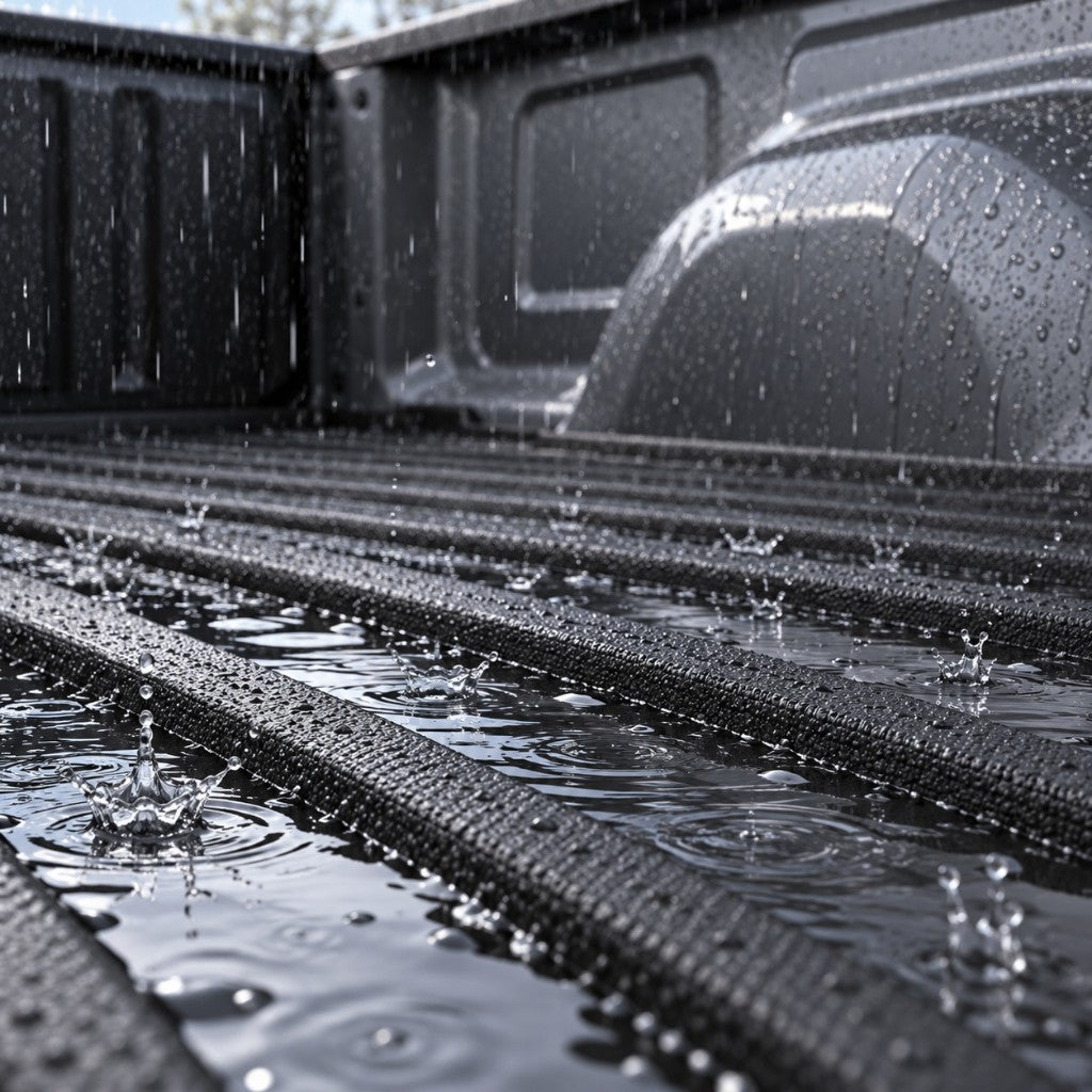 Michelin Truck Bed Mat rain splash drainage grooves